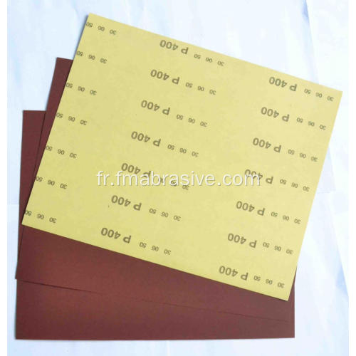 Papier au latex jaune d&#39;oxyde d&#39;aluminium C-Wt FM38 400 #